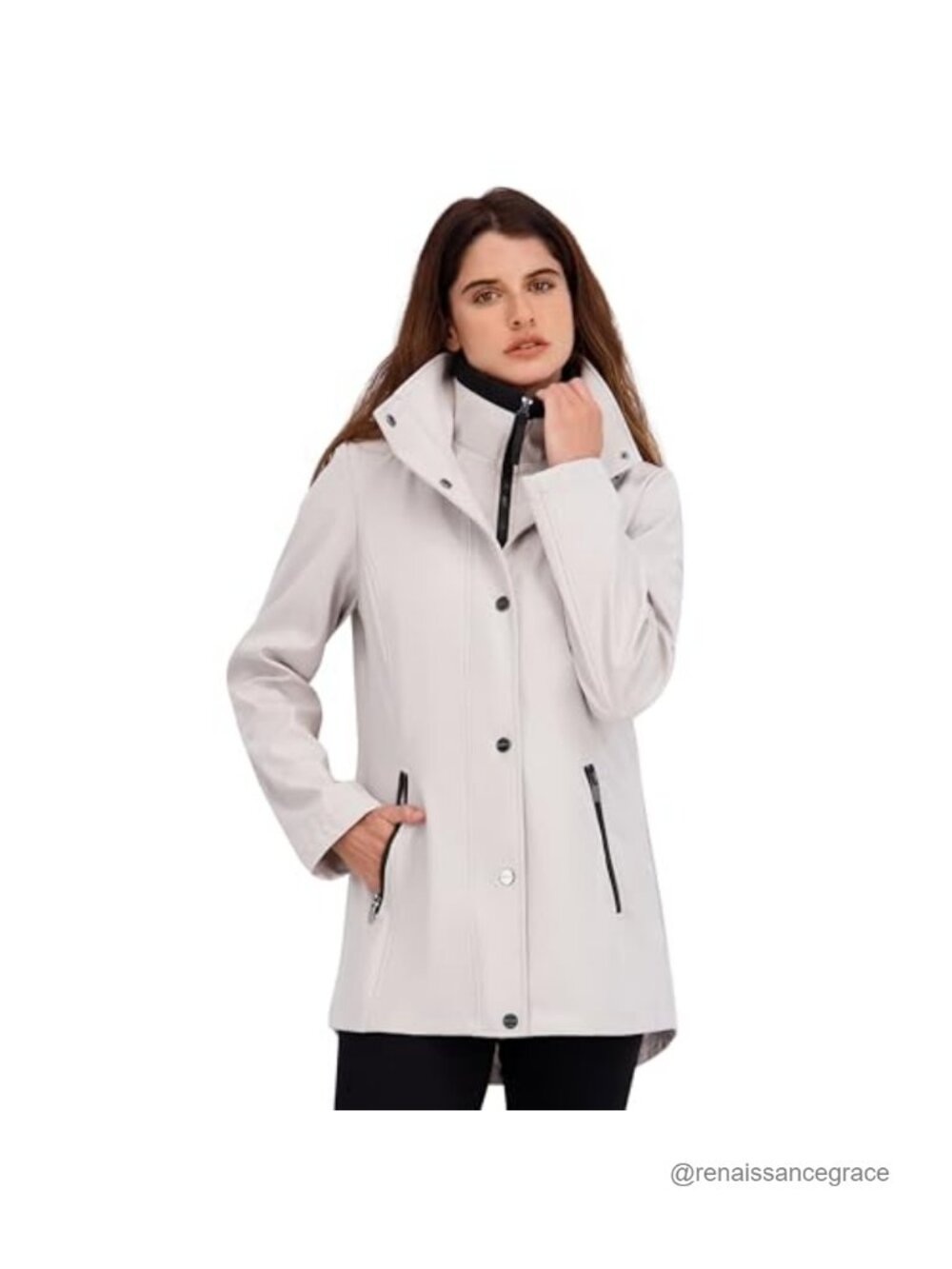 Bonded Rain Jacket with Bib Insert Water Resistant Wind Resistant